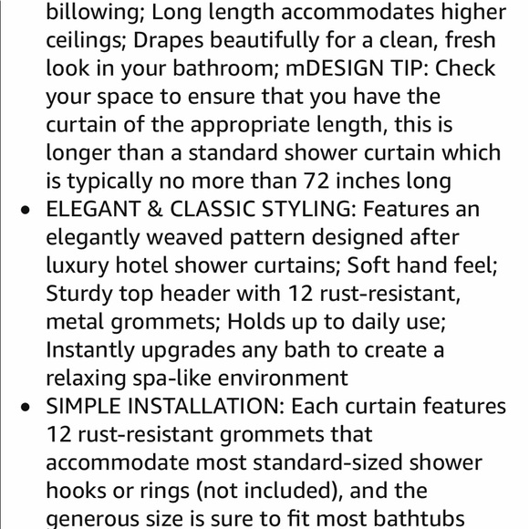 BLK Waffle Weave Rust resistant Shower curtain - Picture 9 of 9